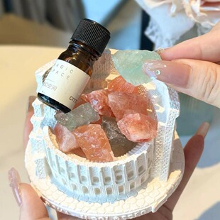 Roman Holiday Series Natural Orange Salt Stone Aromatherapy Gift for Girls Small Ornaments Accompanying Gift Enlarging Aromatherapy Stone Aromatherapy