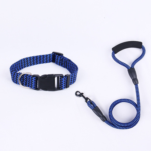 Wholesale W-pattern nylon pet dog harness walking leash set of three, suitable for small, medium, and large dogs, dog harness chest and back leash