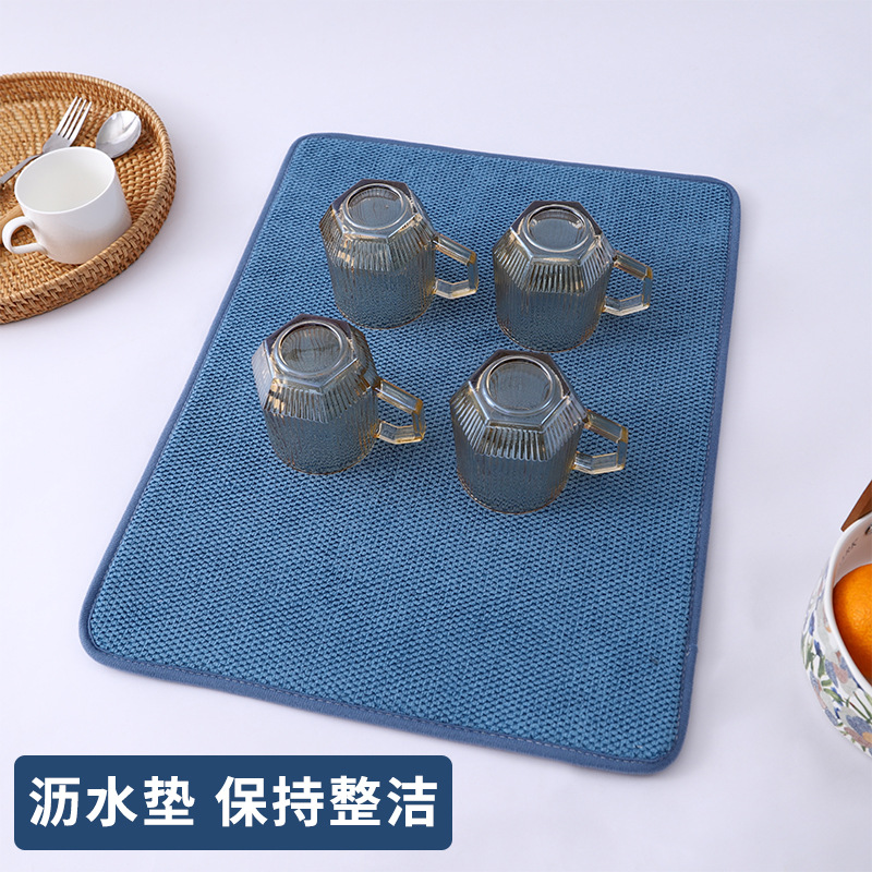Superfibra transfronteriza mantel de secado rápido absorbente de agua, utensilios de cocina para el hogar, escurrir, secar, ollas, tazones, mariposas, secar, posavasos