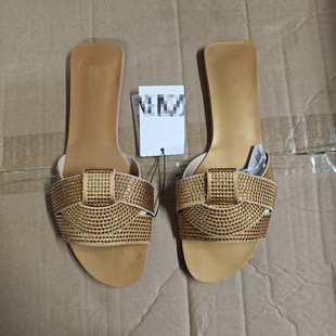 ԭ��Za���l�羳���u�W����aƽ��Ь�ļ��ճ�Ůʿ��Ь�⴩sandals
