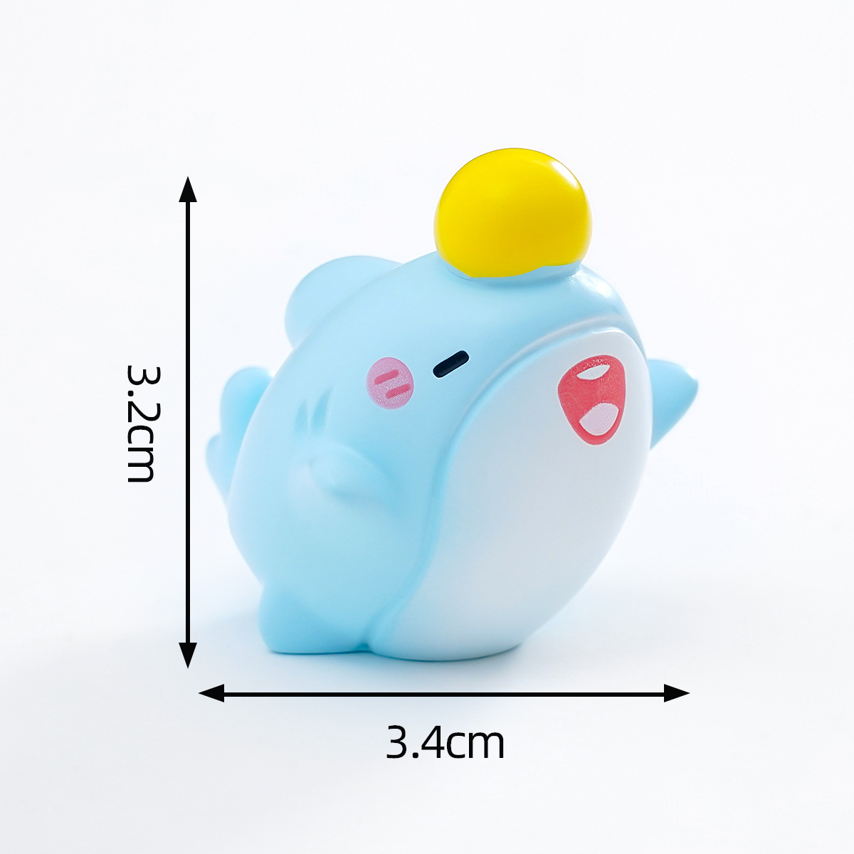 可爱顶球小鲨鱼萌粒公仔 娃娃屋diy装饰品配件迷你车载桌面小摆件