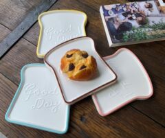 ヨーロッパ式皿シンプル陶磁器パン皿創意トースト皿個性家庭用お菓子デザートケーキ皿朝食皿