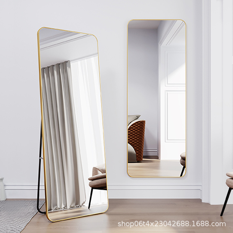 Espejo de cuerpo entero pared colgante pared espejo de suelo inns vestir espejo dormitorio doméstico simple espejo de prueba sin marco