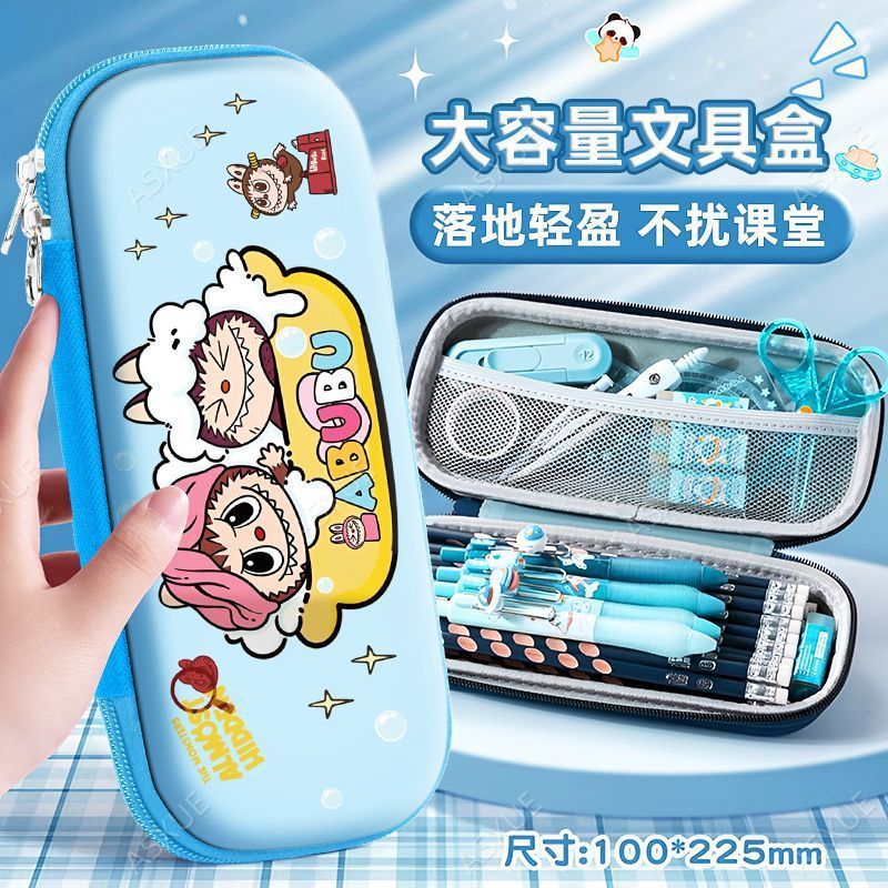 LABUBU 学生用鉛筆バッグ LABUBU 大容量文具箱 幼児用 かわいい女の子 大容量防水筆箱|undefined