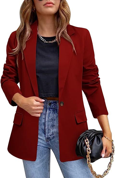 420g Weight Blazer Outerwear Type Long Sleeve Sleeve Length Single Breasted Placket Type Polyester Fabric Type Blazer Tops Type 1 Piece Quantity Business, Cocktail Party Occasion Turndown Neckline Slim Fit Type Solid Color Pattern Spring, Autumn Season Women's Gender Pocket Design Elegant, Formal Style Women's Blazer Long Sleeve Blazers Pocket Elegant Formal Solid Color 25