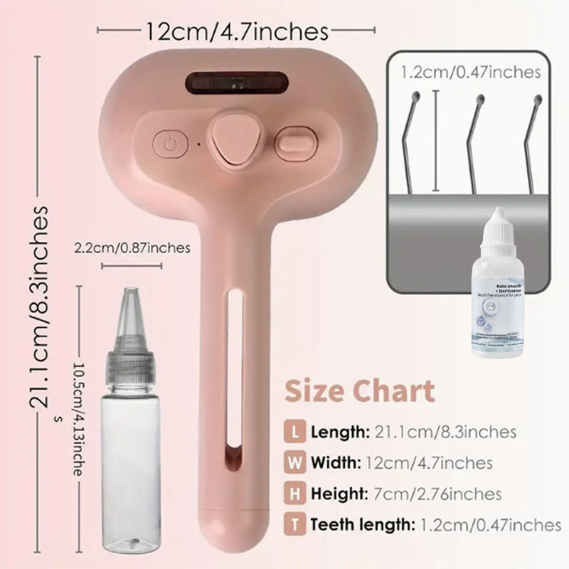 Peine en aerosol para mascotas transfronterizo Peine de aguja Peine para gatos Peine para depilación Peine en aerosol para nudos abiertos Peine para cabello flotante con cepillo para masaje y limpieza