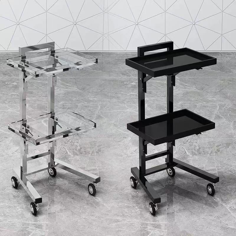 Trendy Hair Salon Cart Stainless Steel Hairdressing Tool Cart Foldable Hair Cutting and Dyeing Cart Anti-Dye Cream Cart Trendy Hair Salon Cart Stainless Steel Hairdressing Tool Cart Foldable Hair Cutting and Dyeing Cart Anti-Dye Cream Cart