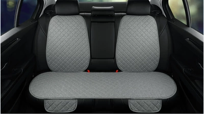 Five-Seat Backrest, No Binding, Non-Slip, Universal seat cover - rear-seat-backrest-elegant-gray-linen