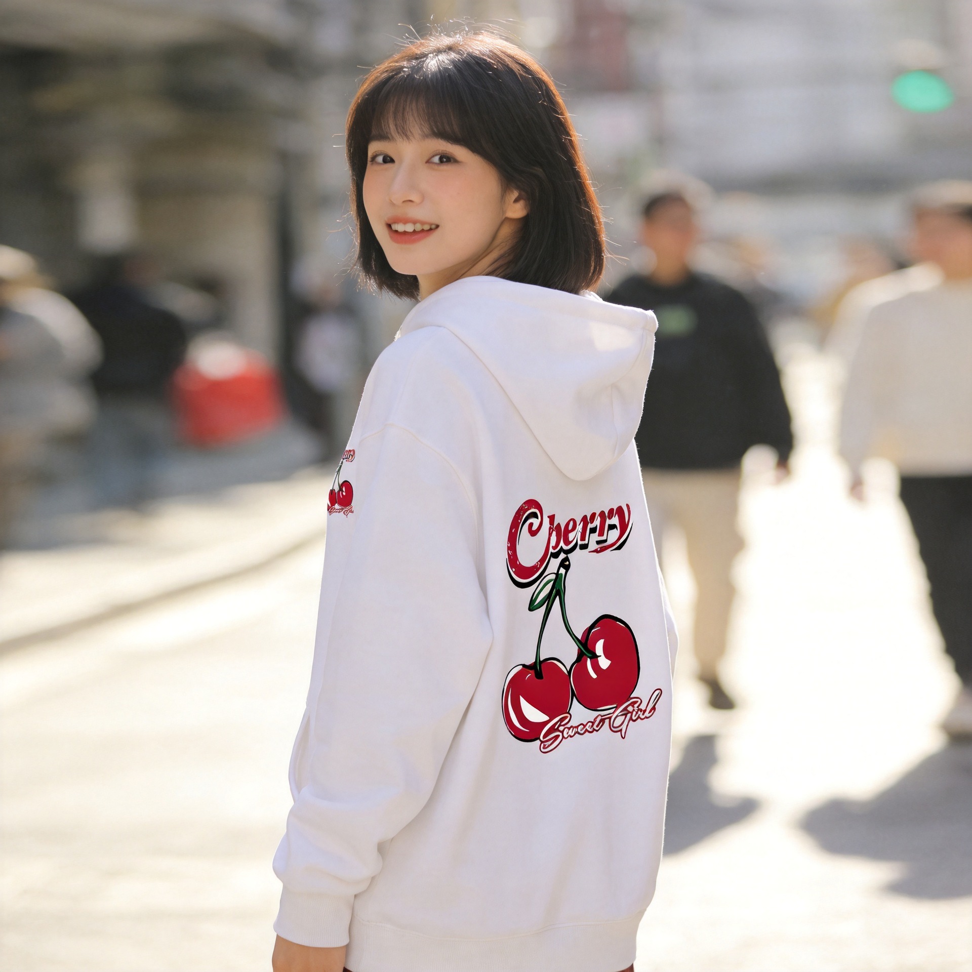 Cross-border AliExpress Amazon new printed sweatshirt, printed fleece hooded sweatshirt, trendy brand for men and women, suitable for running