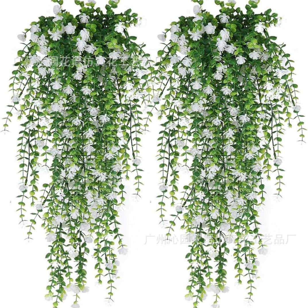 Simulated Eucalyptus Tea Flower Rattan Cross-Border Outdoor Simulated Vines Home Outdoor Indoor Garden Wedding Decorations