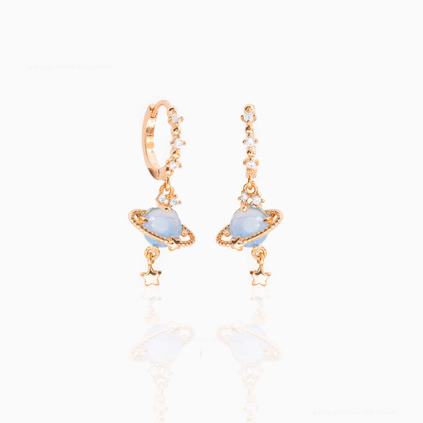 6g Weight Zircon Inlay Material Dangling Earrings Classification 1 Pair Quantity Daily Occasion Brass Material Constellation Pattern Women'S Gender Inlay Design Fashion Style Fashion Constellation Brass Inlay Zircon Dangling Earrings 1 Pair 8