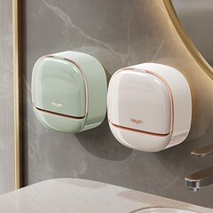 ソープボックスパンチフリー壁掛け家庭用ソープボックスハイエンド排水管カバー付きライト高級バスルームソープラック