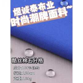 酷丝棉五分格 时尚仿棉格子风衣面料 户外冲锋衣运动服外套夹克