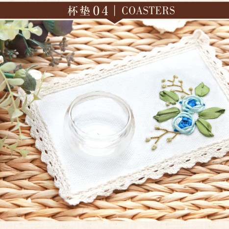 Jin Hao nueva tela de algodón tejido de encaje para platos tapete para platos restaurante creativo tapete posavasos tapete para mesa