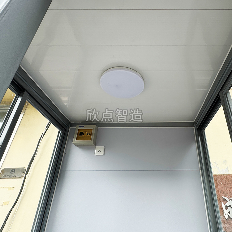 Caja de seguridad de estructura de acero Punto Caja de seguridad de estructura de acero Pabellón de seguridad móvil Propiedad Comunidad Puerta de guardia Plataforma de servicio