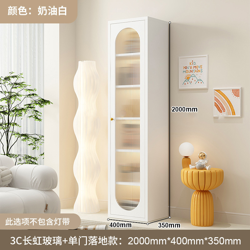 スチール製本棚収納キャビネットリビングルーム収納キャビネット家庭用ディスプレイキャビネットガラス扉防塵本棚シンプルモダンアイアンアート