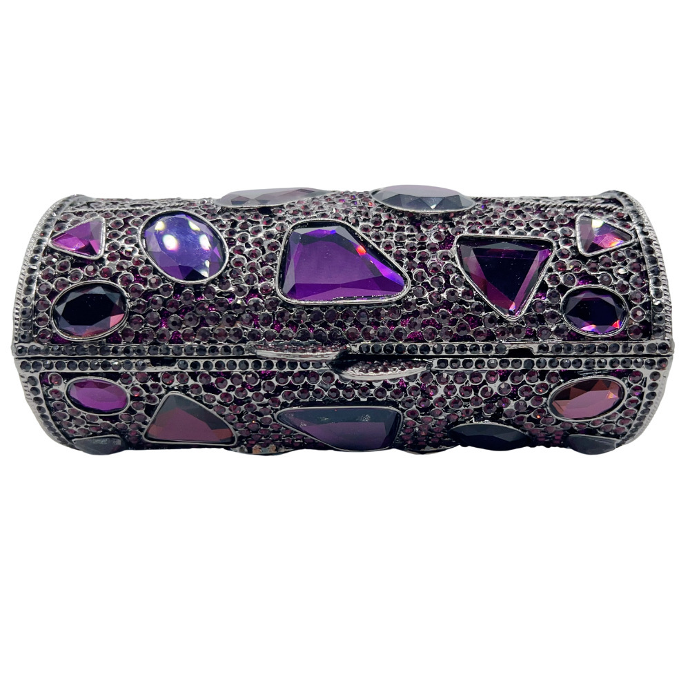 Clutch cross-border nuevo diamante bolso de cena sensación de gran diamante celebridad de mano bolso de mujer cadena cheongsam brillante