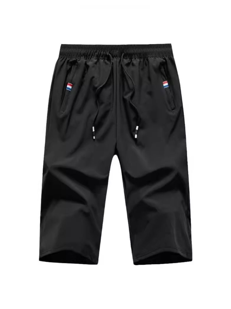 Pantalones de seda de hielo para hombres, pantalones casuales de verano secos rápidos para hombres, pantalones ultra delgados para hombres, pantalones deportivos rectos sueltos para hombres