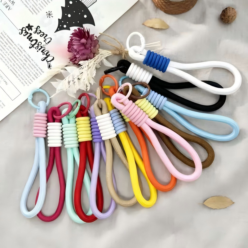 Creative Small Pendant Phone Lanyard Short Style Water Bottle Lanyard Handmade Versatile Wrist Strap Color-Blocking Silicone Thermos Cup Lanyard Creative Small Pendant Phone Lanyard Short Style Water Bottle Lanyard Handmade Versatile Wrist Strap Color-Blocking Silicone Thermos Cup Lanyard
