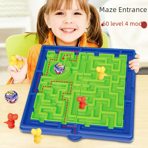 Cross-border children Transformable maze challenge adventure parent-child interactive desktop game logical thinking puzzle toy