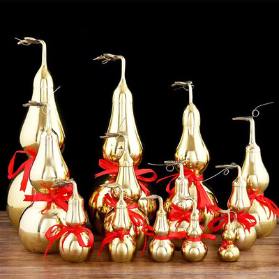 黄铜葫芦仿古风水铜器工艺品厂家批发商务礼品家居摆件八卦铜葫芦