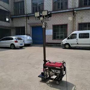 Lifting and moving lighting vehicle, flood prevention and emergency power generation and lighting vehicle, automatic lifting work light