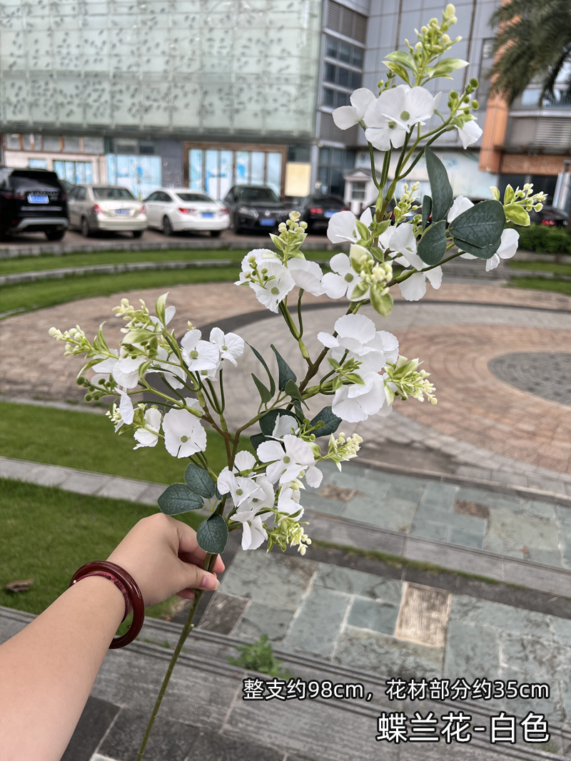 Boda blanca FÁBRICA DE FLORES ARTIFICIALES Línea Blanca Flor flor flotante boda camino plomo Fondo decoración flor falsa al por mayor