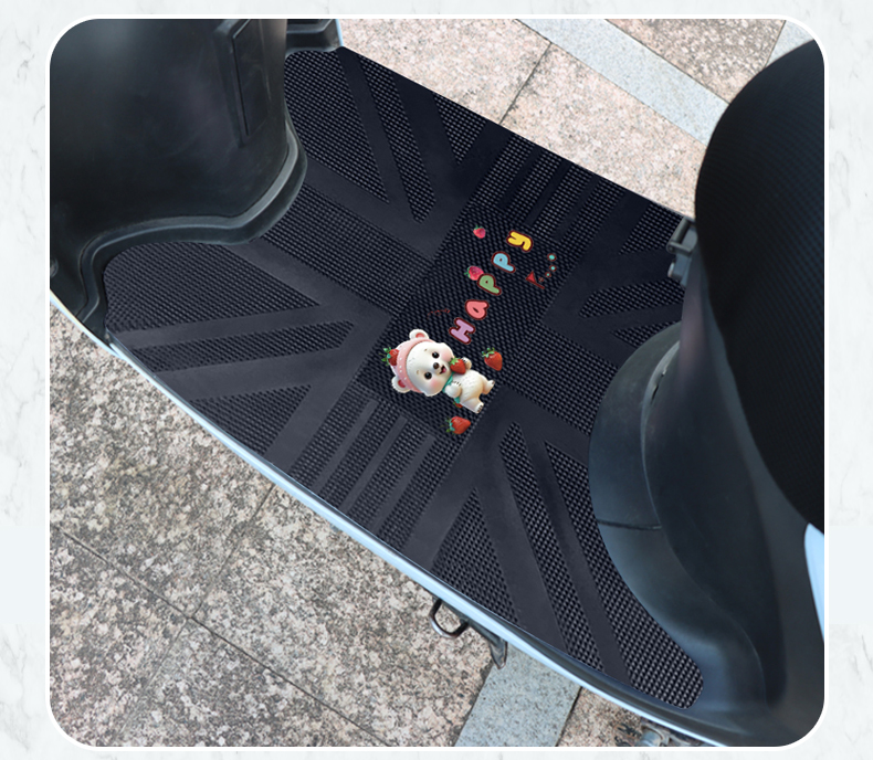 Yadi G30lite-M electric vehicle foot mat, waterproof and wear-resistant rubber anti-slip pedal mat