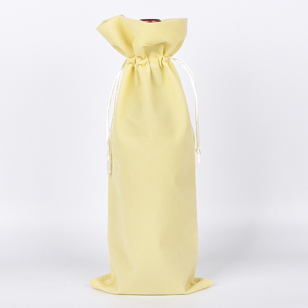 Venta directa de fábrica de franela bolsa de vino tinto cata a ciegas de vino tinto bolsa de regalo de vino bolsa de botella de vino con cordón