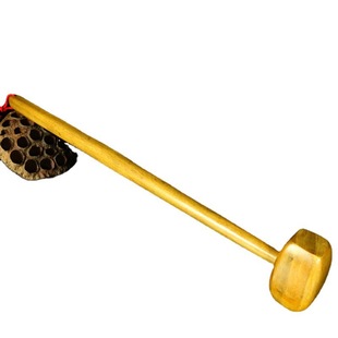 Factory wholesale fragrant wood massager manual knock back long handle wooden massage hammer knock hammer