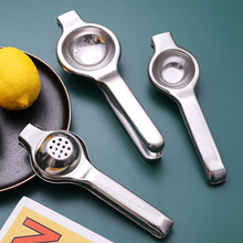 不锈钢手动柠檬夹便携柠檬挤压器水果榨汁器厨房小工具热销批发
