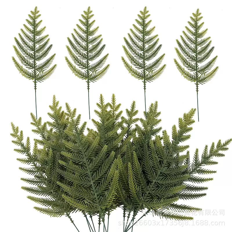 亚马逊爆款仿真绿植30cm圣诞松针叶创意工艺装饰 家庭拍摄道具