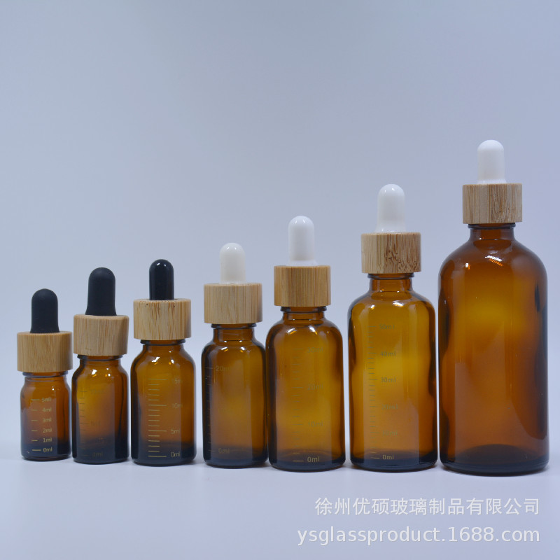 竹木盖化妆品瓶