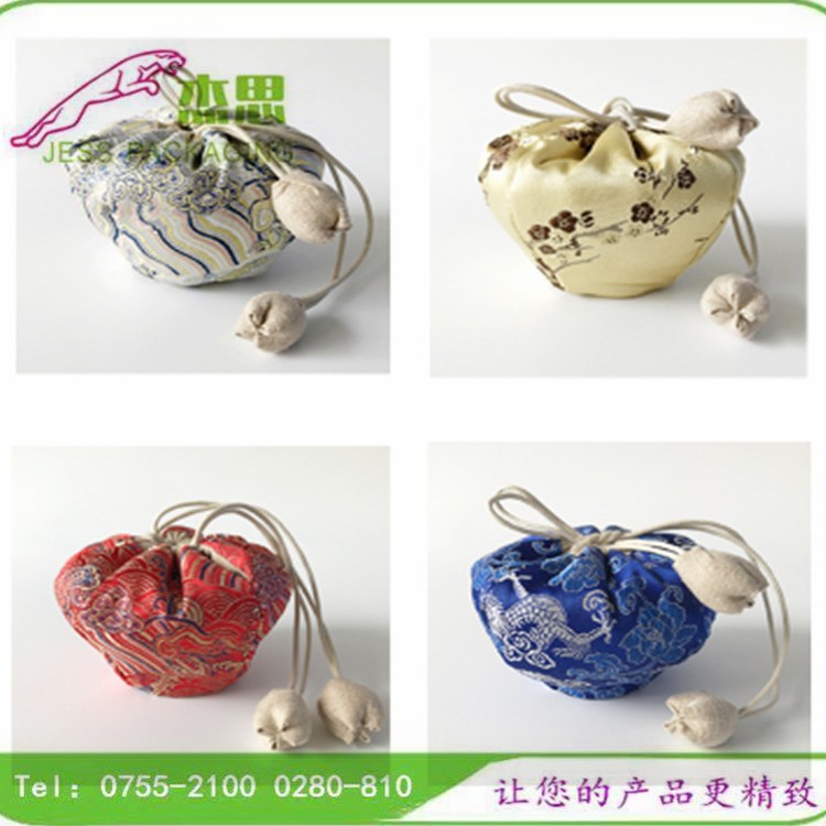 设计新款棉布保护银壶银碗收纳包陶瓷包古玩包外出便携茶具抽绳包