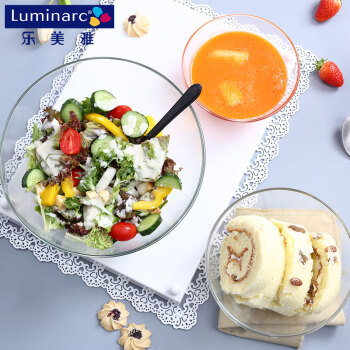 xyt玻璃碗家用耐热水果沙拉碗大号面汤碗和面盆打蛋透明烘焙碗