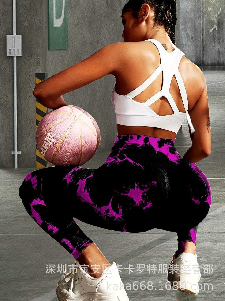 Fabricantes de tiño de cola de cristales de cristales transfronterizas sin cristales de cintura alta melocotón elevando cadera deportivo fitness