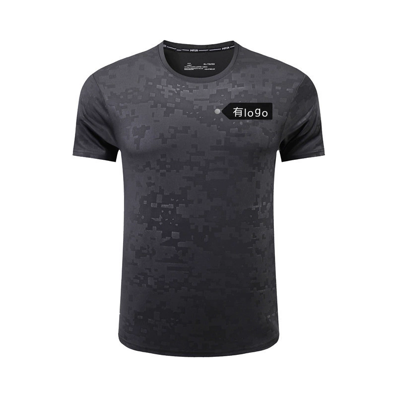 Новая мужская быстросохнущая футболка с короткими рукавами, мужские летние новые дышащие топы из ледяного шелка, свободная спортивная одежда для бега и фитнеса