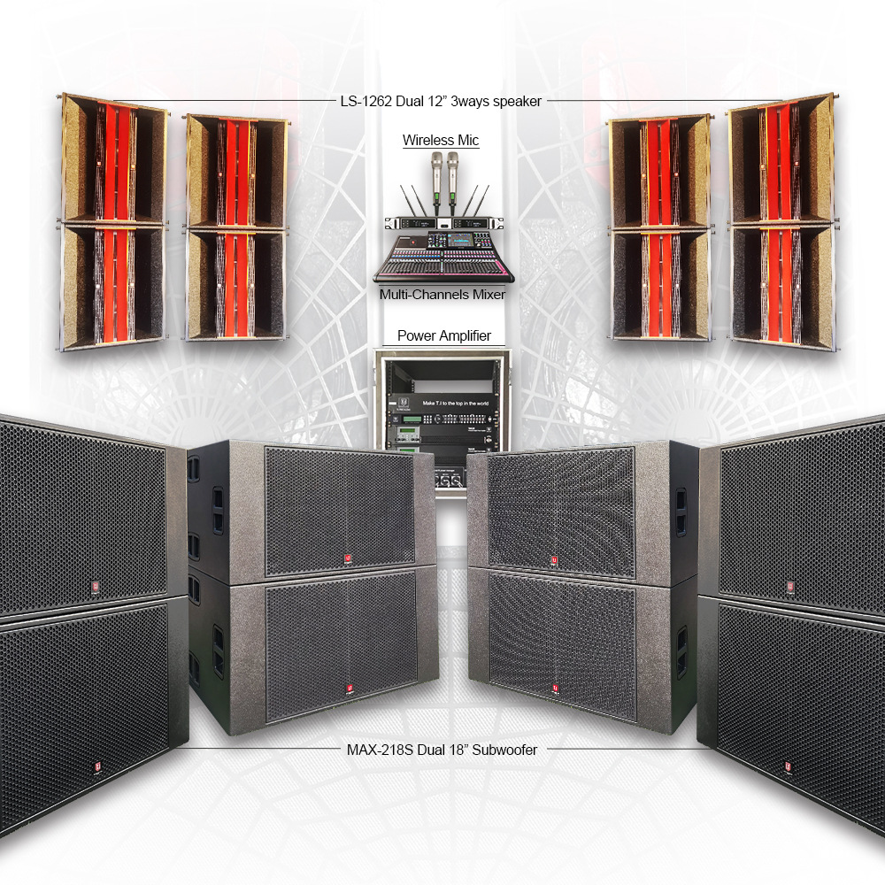 工厂直销高端酒吧音响系统立体声环绕室内KTV音响双12寸3分频音响