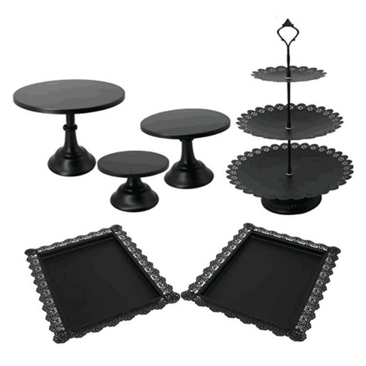 Creativo estilo europeo oro hueco estante de pastel de boda props mesa de postres decoración de postres tienda de postres refrigerio combinación de estante de pastel