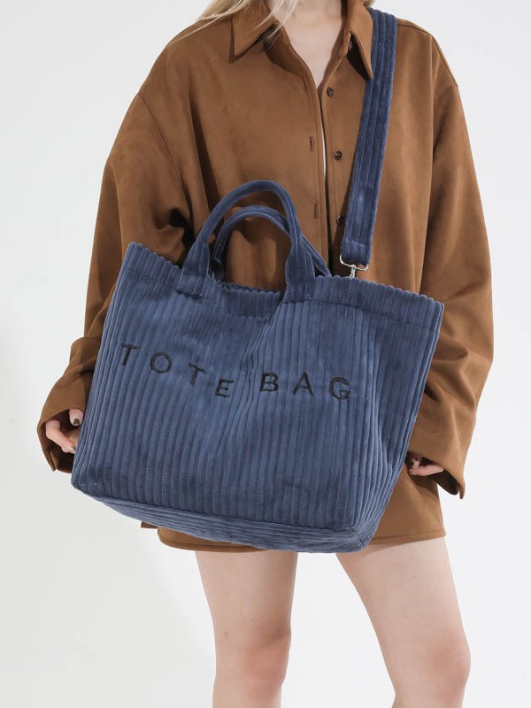 Bolso de hombro de gran capacidad para mujeres nuevas moda transfronteriza de moda de estilo universal bolso de viaje de lana nicho letras bolso de mano