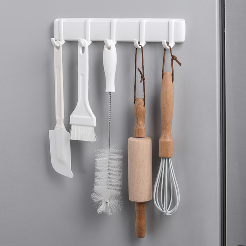 Japanese style removable row hook magnetic hook kitchen refrigerator side hook anti-theft door storage strong five-link adhesive hook