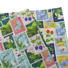 2023新款卡通邮票草莓蛋糕蝴蝶花卉男女装连衣裙衬衫抱枕童装睡衣