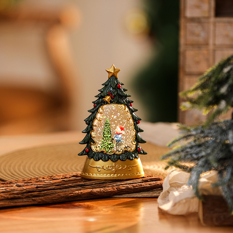 Navidad decoración viento lámpara cristal lámpara Santa Claus Navidad fiesta decoración Navidad adornos Navidad regalos
