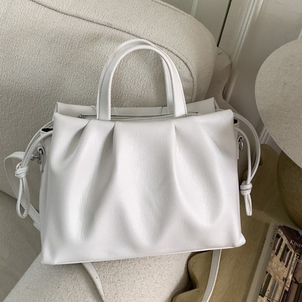Niche Design Pleated Tote Bag For Women 2026 New Large Capacity Magnetic Handbag Korean Style Shoulder Crossbody Bag