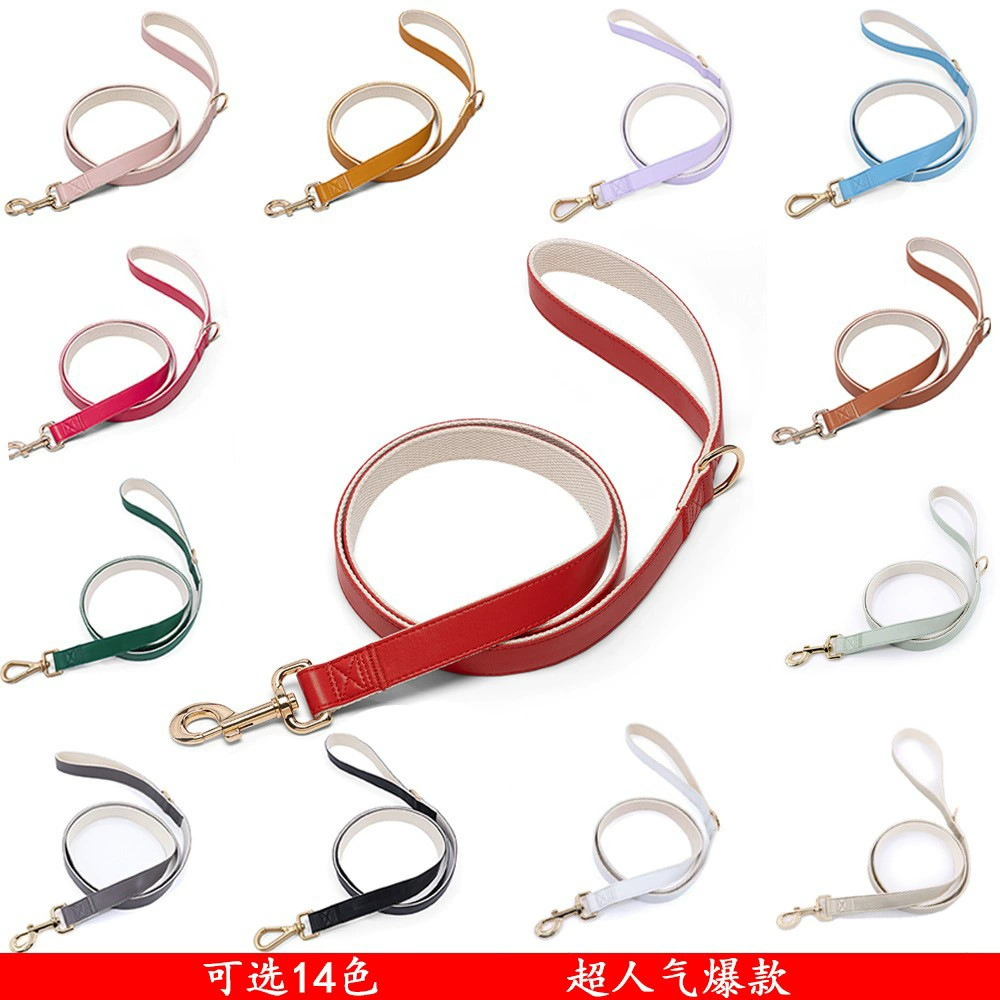 Трансграничный в наличии новый ошейник для домашних животных, веревка для выгула собак, многоцветный воротник из полиуретана, Тяговый ремень, костюм с металлической пряжкой, летний