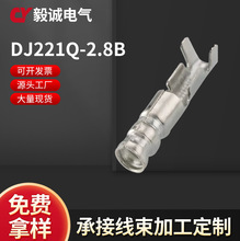 供应DJ221Q-2.8B,221-2.8B,211Q-2.8圆型母插簧插座 连接器铜端子