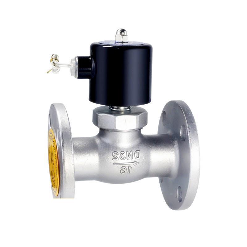 ZBSF 不锈钢法兰蒸汽电磁阀304 活塞式法兰高温常闭式电磁阀DN50