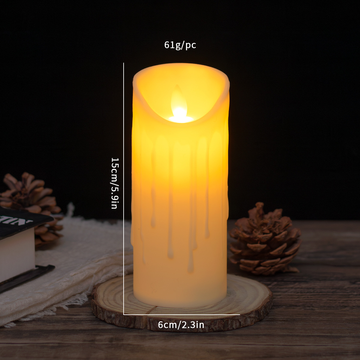 LED luz de vela electrónica Navidad fiesta de Halloween ambiente suministros de diseño lámpara de vela de simulación luz de ambiente de boda