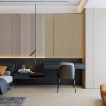 定制加工人造石板爱琴海灰人造石台面岗石楼梯酒店前台