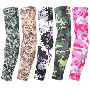 Ice sleeve outdoor mountaineering cool sun protection oversleeve men and women UV protection Camouflage ice silk sleeve hand protection arm sleeve men and women